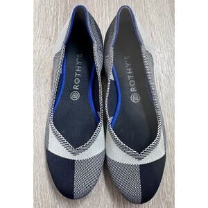 Rothys|The Flat Captoe|Retired/Limited Edition|Buffalo‎ Plaid Black/White|Sz 11